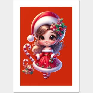 Cartoon Mrs Claus Posters and Art